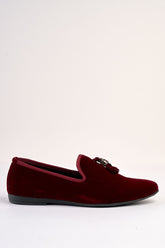 Volterra Velvet Tassel Wine Loafer